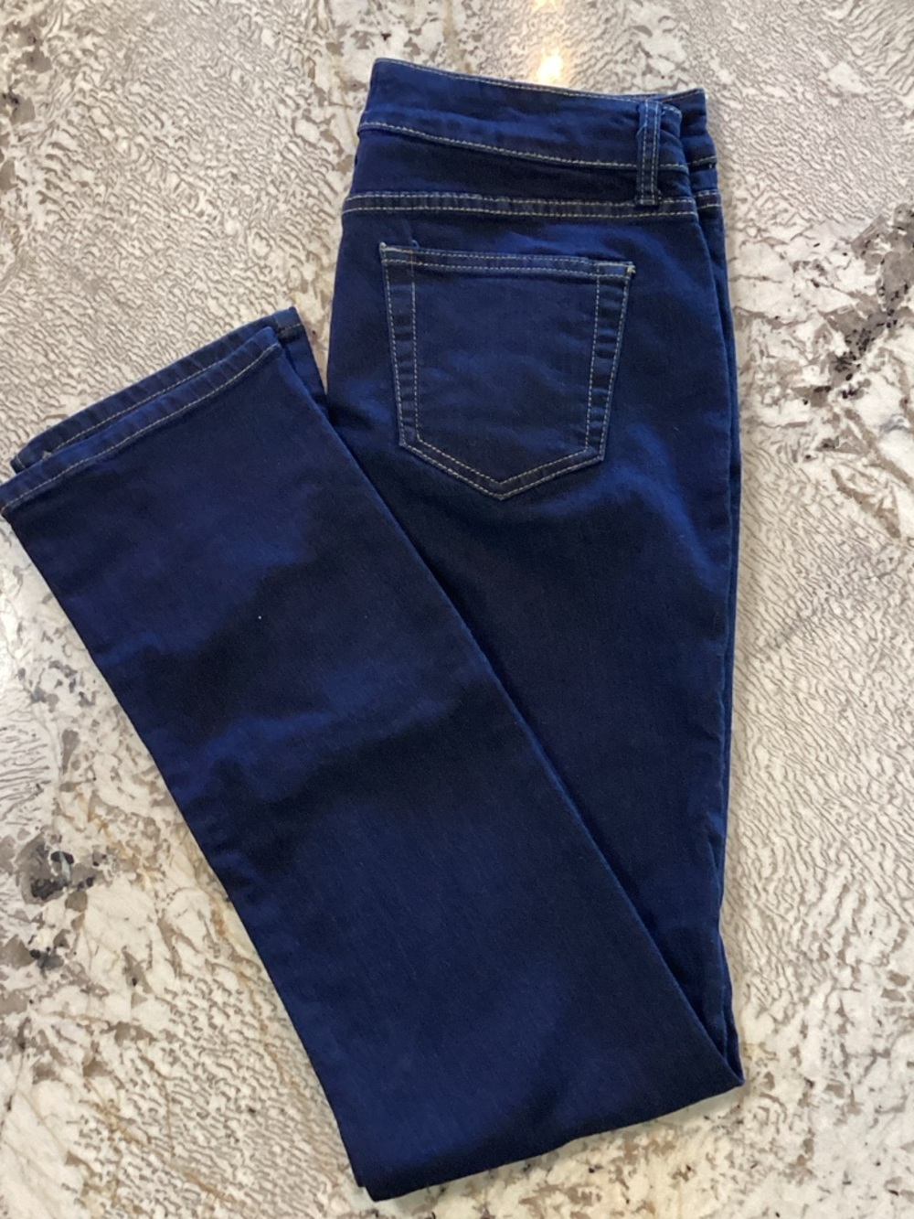 St. John's Bay Women's Size 6 Classic Straight Leg Blue Jeans Dark Wash